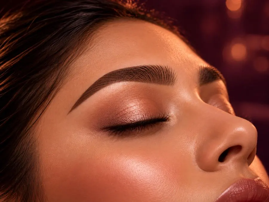Soft powdered henna brow finish